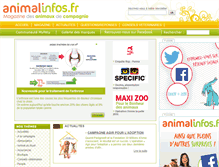 Tablet Screenshot of animalinfos.fr